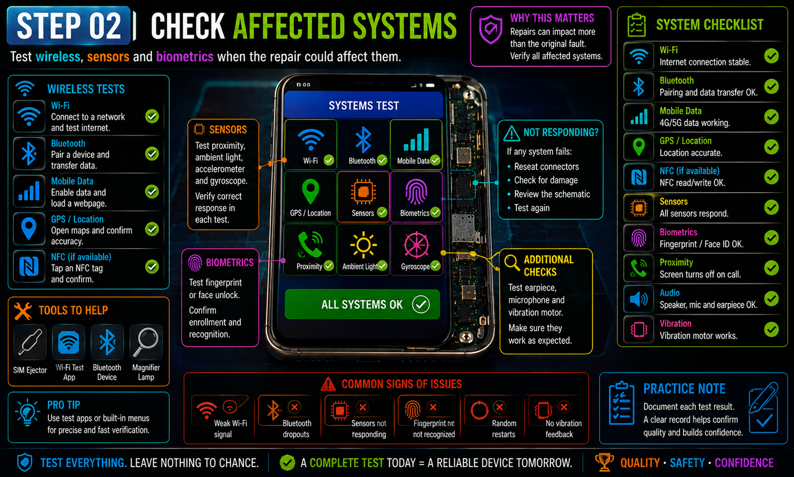 Technical illustration for lesson 07, step 2: Check affected systems