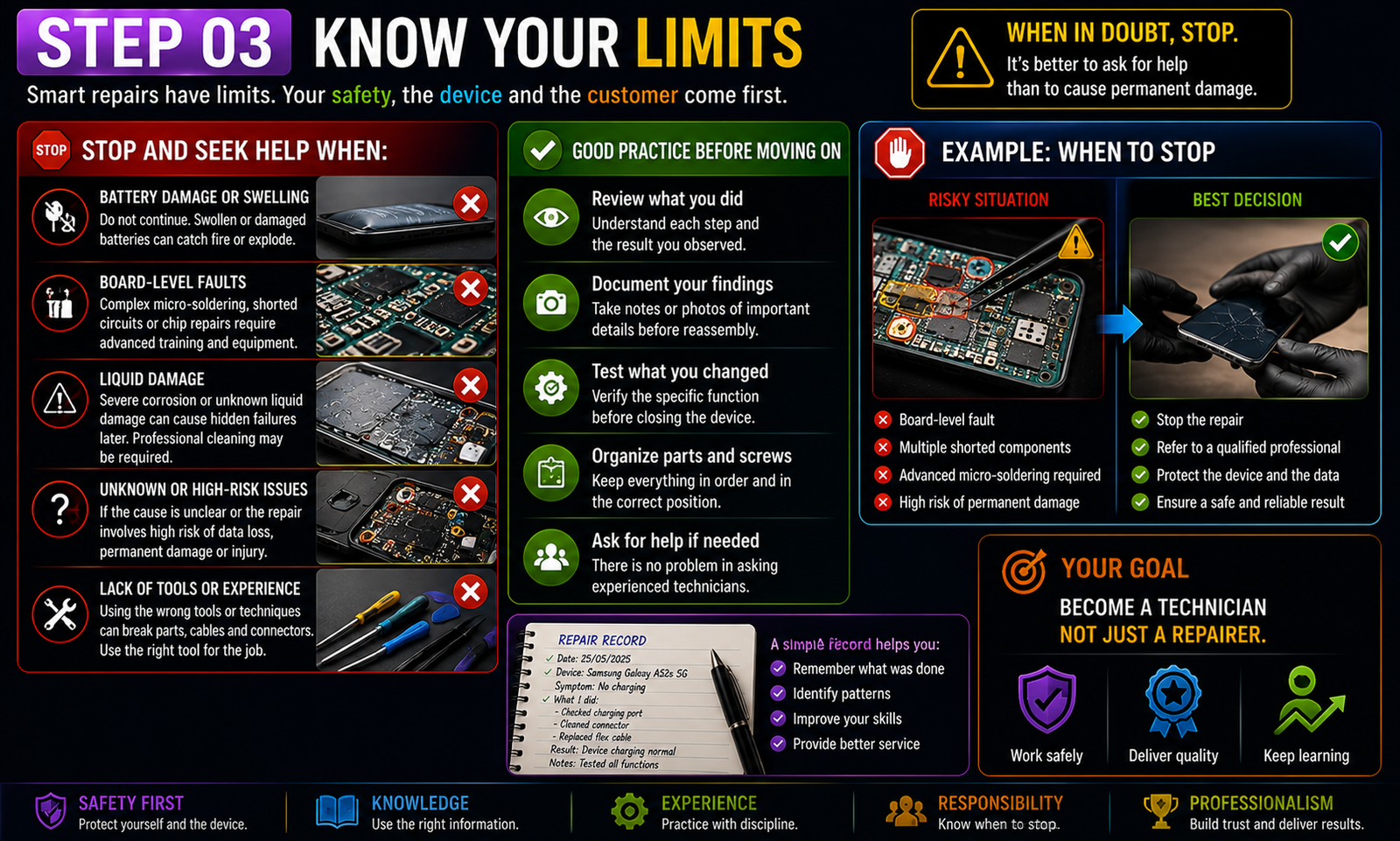 Technical illustration for lesson 08, step 3: Know your limits